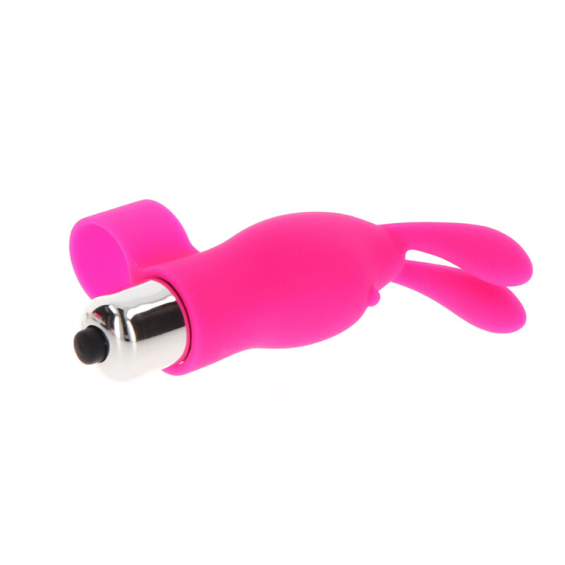 Вібратор на палець із кроликом TOY JOY рожевий, 10 х 2.6 см - Изображение 2