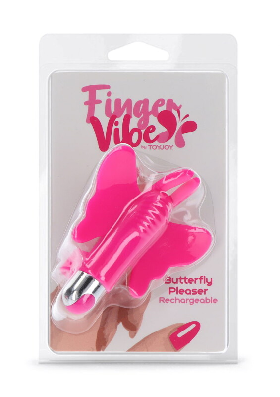 Вібратор на палець Toy Joy Butterfly Pleaser у вигляді метелика, рожевий, 10.5 х 8.5 см