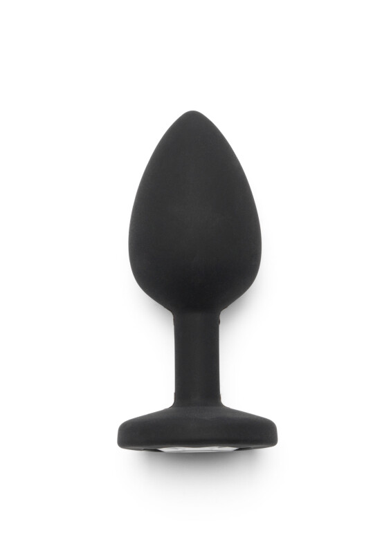 Анальна пробка з каменем TOY JOY, S, Diamond Booty Jewel, чорна, 7 см х 2.5 см - Изображение 2