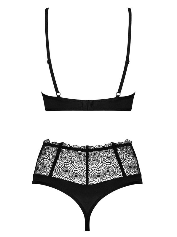 Комплект сексуальний Obsessive Sharlotte Set, розмір L/XL, чорний - Зображення 6