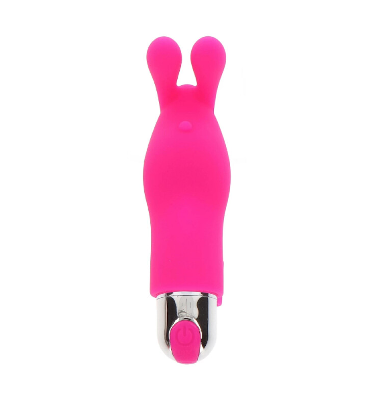 Вібратор на палець Toy Joy Bunny Pleaser з вушками кролика, рожевий, 10.5 х 3 см - Изображение 2