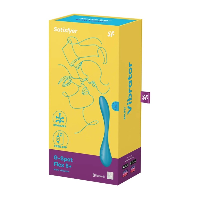 Вібратор для точки G, гнучкий Satisfyer G-Spot Flex 5 з додатком, блакитний, 19.6 х 3.4 см - Зображення 1