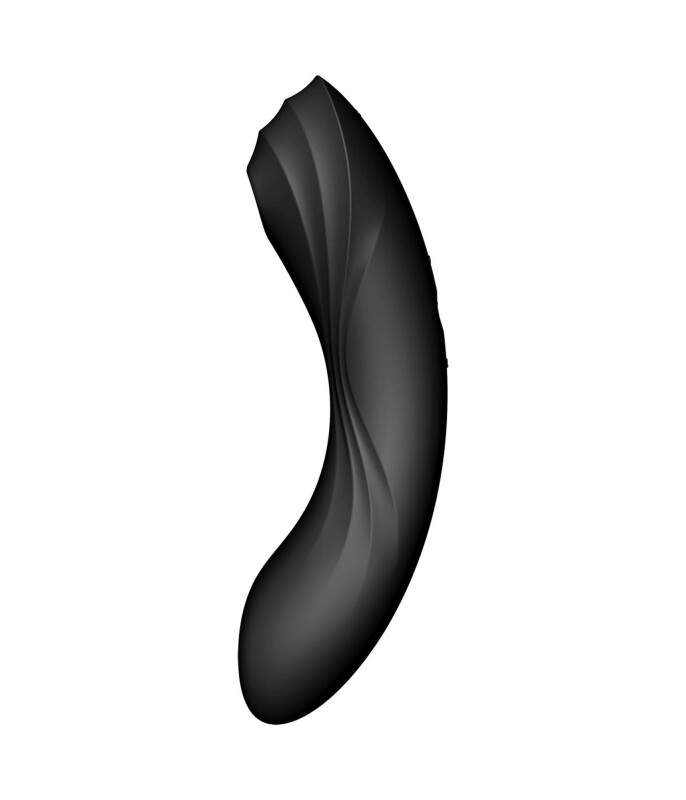 Вібратор Satisfyer Curvy Trinity 4 з вакуумною стимуляцією, чорний, 17 х 4.2 см - Изображение 3