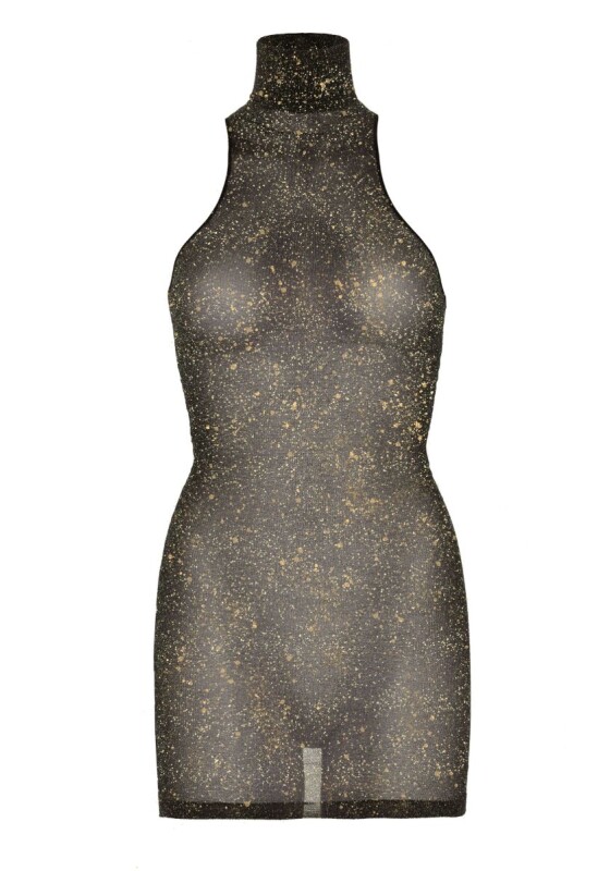 Сукня сексуальна з блискітками One Size Shimmer Leg Avenue, чорна - Изображение 3