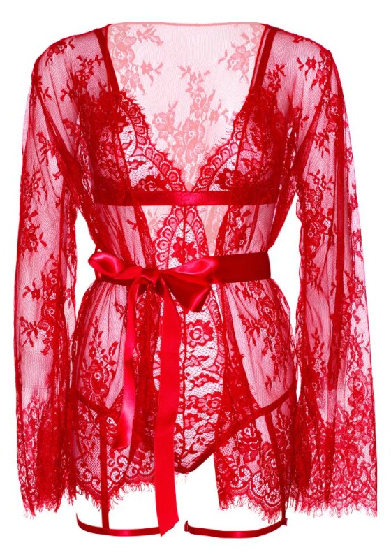 Комплект сексуальний S Leg Avenue All Romance, мереживний, червоний - Изображение 7
