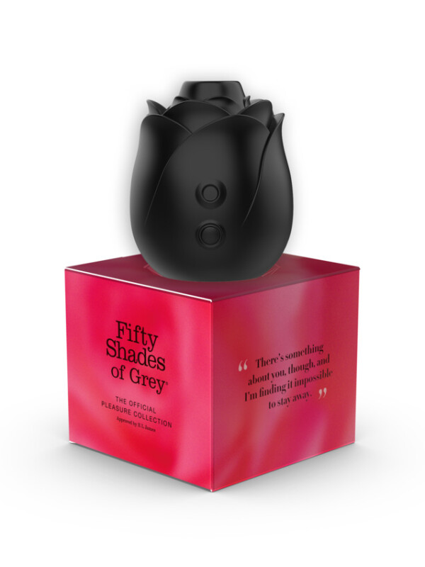 Кліторальний стимулятор у формі троянди Fifty Shades of Grey Rose Clitoral Suction чорного кольору - Изображение 9