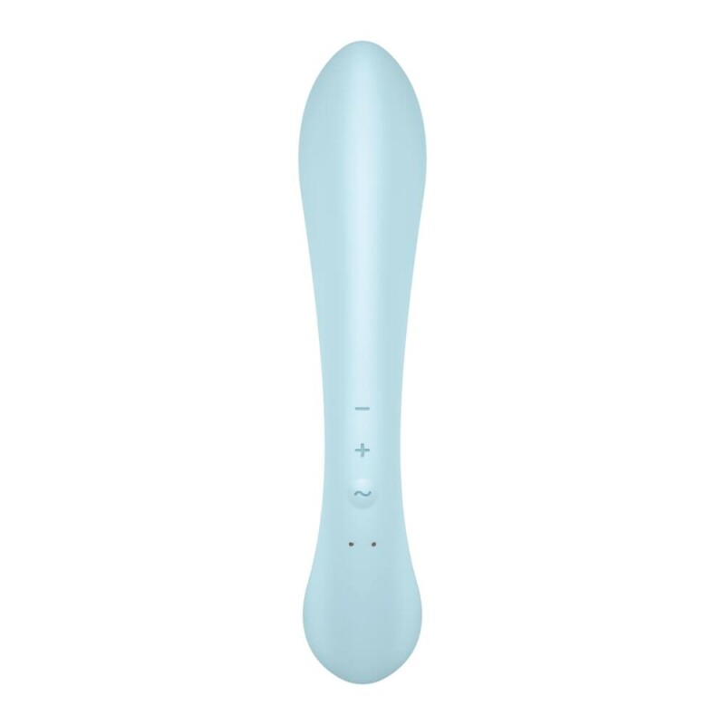 Вібратор-кролик Satisfyer Triple Oh блакитний, 23.8 х 4.7 см - Зображення 3