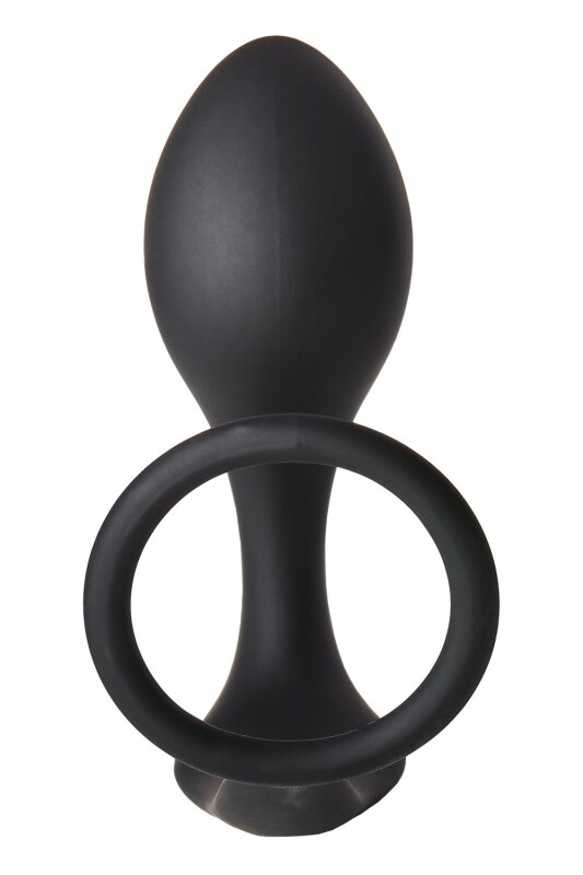 Анальна пробка Dream Toys Fantasstic з ерекційним кільцем, чорна, 12 х 3.4 см - Изображение 4