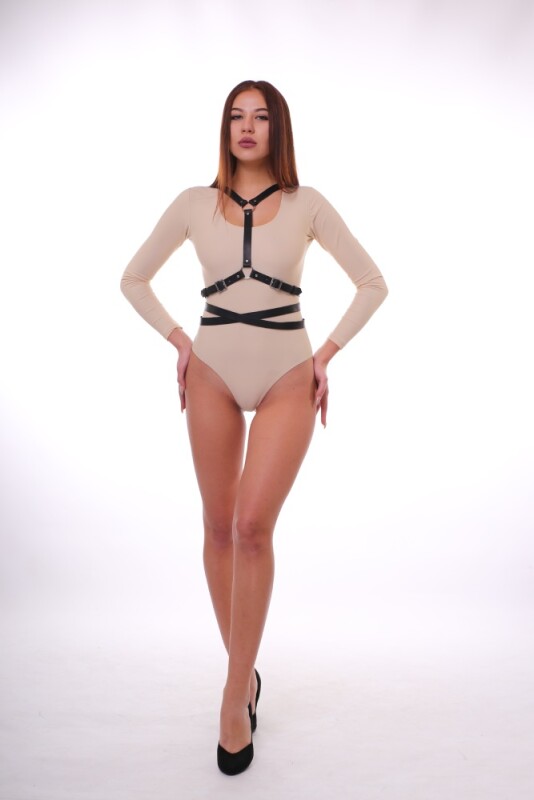 Портупея сексуальна One Size X5, екошкіра, чорна - Изображение 3