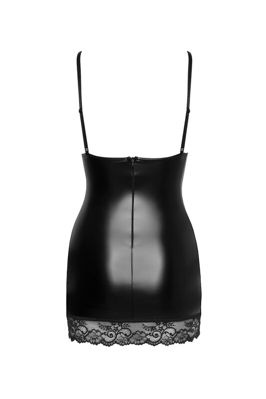 Сукня сексуальна з мереживом Noir Handmade XL, вініл, чорна - Зображення 6