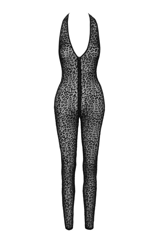 Бодістокінг сексуальний з леопардовим принтом M F286 Noir Handmade, чорний - Зображення 3