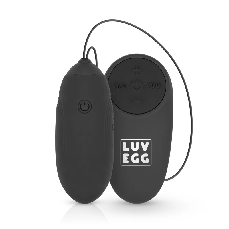 Віброяйце з пультом Easytoys Luv Egg, силіконове, чорне, 6.5 х 3.5 см - Изображение 1
