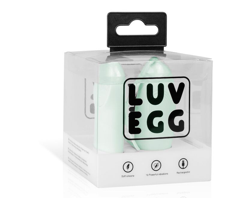 Віброяйце з дистанційним пультом Luv Egg, силіконове, зелене, 6.5 х 3.5 см - Зображення 2