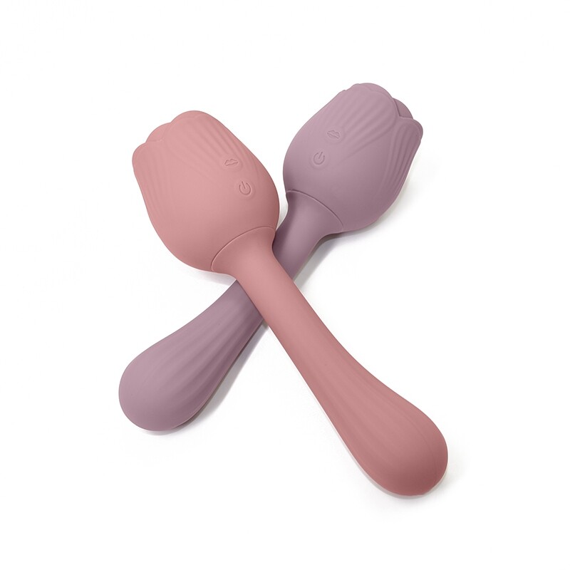 Вібратор подвійний Sweet Em Vibe Bird у вигляді тюльпана, з хвильовою стимуляцією, рожевий, 18.8 х 5.5 см - Зображення 7