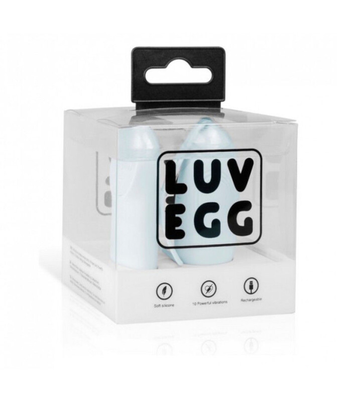 Віброяйце з дистанційним пультом Luv Egg, силіконове, блакитне, 6.5 х 3.5 см - Изображение 2
