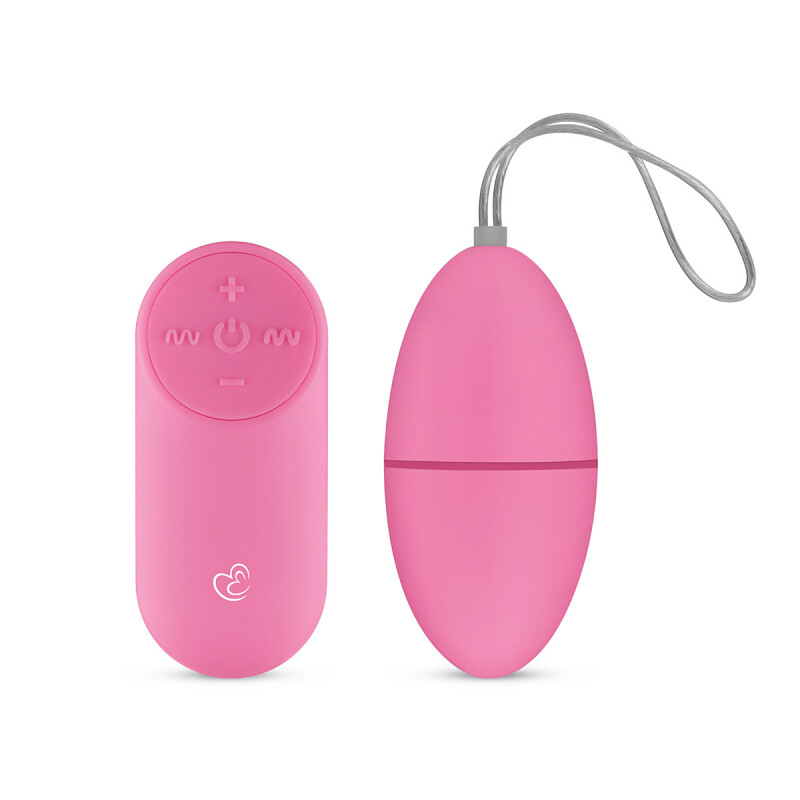 Віброяйце з дистанційним пультом Easytoys, рожеве, 7 х 3.5 см