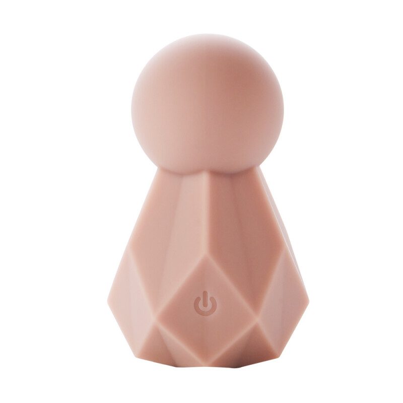 Вібратор для клітора Sweet Em Crystal у формі кристала з гранями, рожевий, 8 х 4.8 см