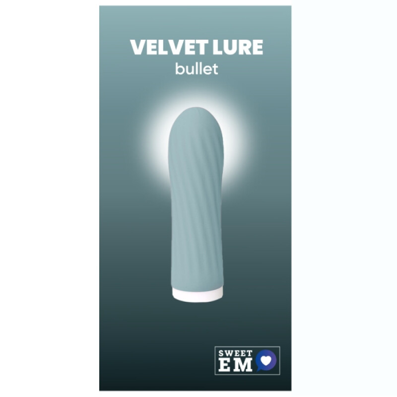 Мінівібратор Sweet Em Bullet рельєфний, блакитний, 8.5 х 2.5 см - Изображение 1