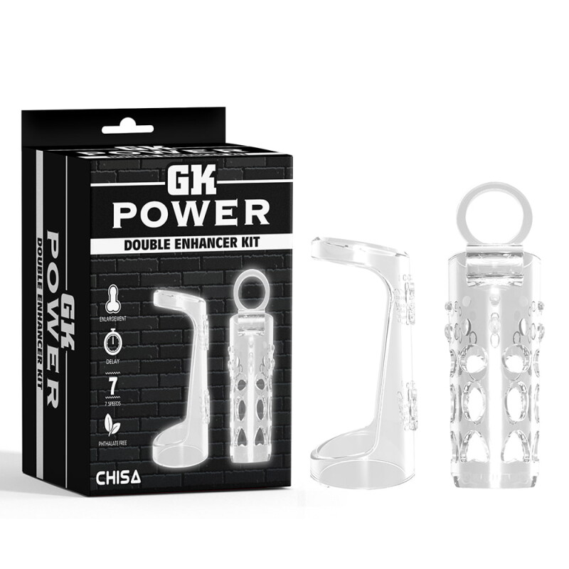Набір насадок на член GK Power Chisa прозорі, 2 шт