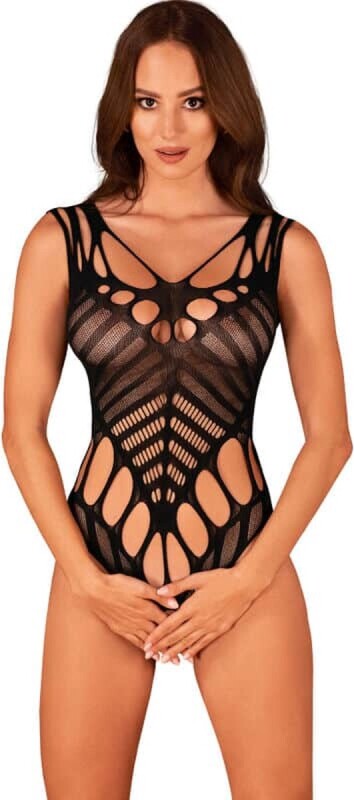Боді сексуальне з інтимним вирізом One Size B139 Obsessive, чорне