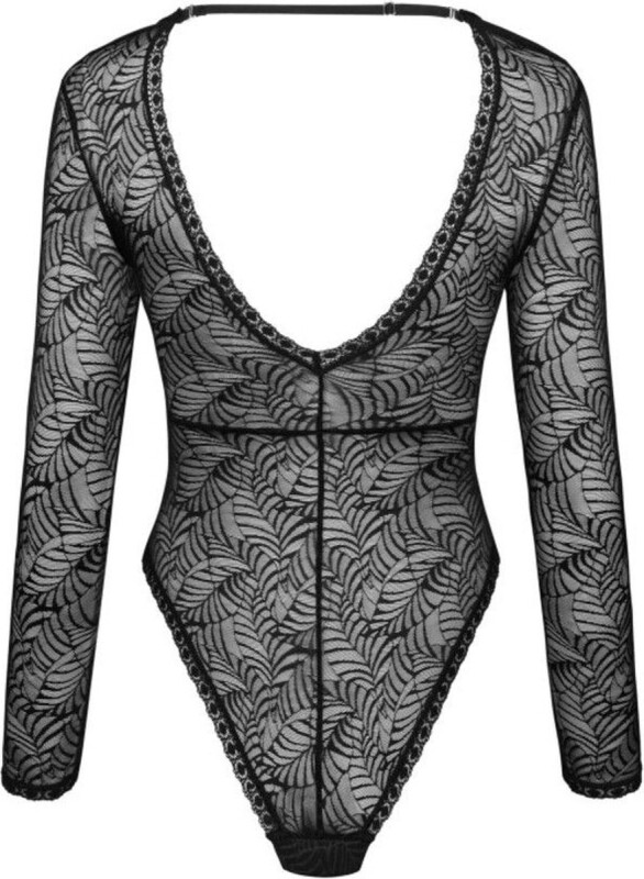 Боді сексуальне ажурне XS/S Merlys Obsessive, чорне - Зображення 3