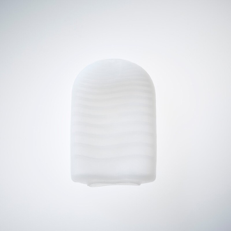 Міні мастурбатор нереалістичний Tenga Pocket Wave Line, з рельєфом, білий, 7.5 х 5.5 см - Зображення 2