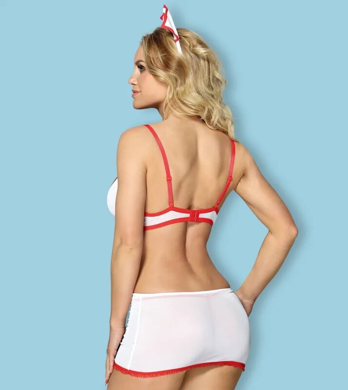 Еротичний костюм медсестри S/M Sunspice, білий, 3 предмети - Зображення 1