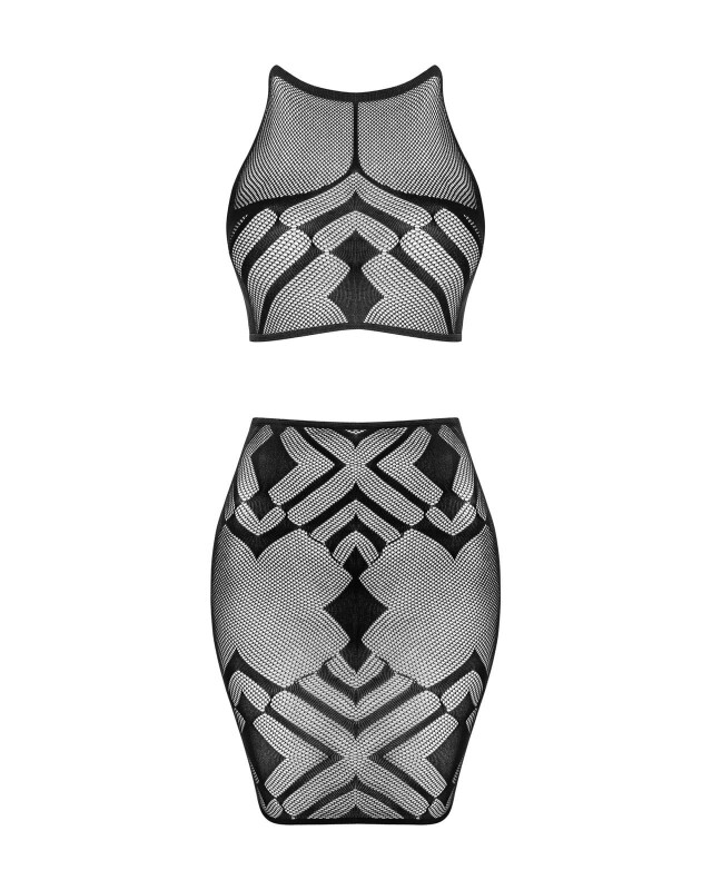 Комплект-сіточка, топ і спідниця, K101 top & skirt S/M/L, One size - Зображення 2