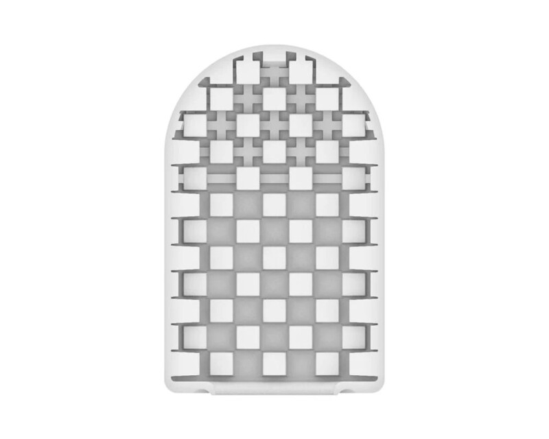Міні мастурбатор нереалістичний Tenga Pocket Block Edge, з рельєфом, білий, 7.5 х 5.5 см - Зображення 5