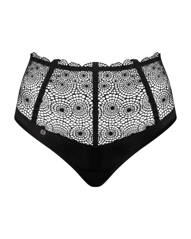 Сексуальні стрінги XXL Sharlotte Obsessive, з мереживом, чорні - Зображення 2