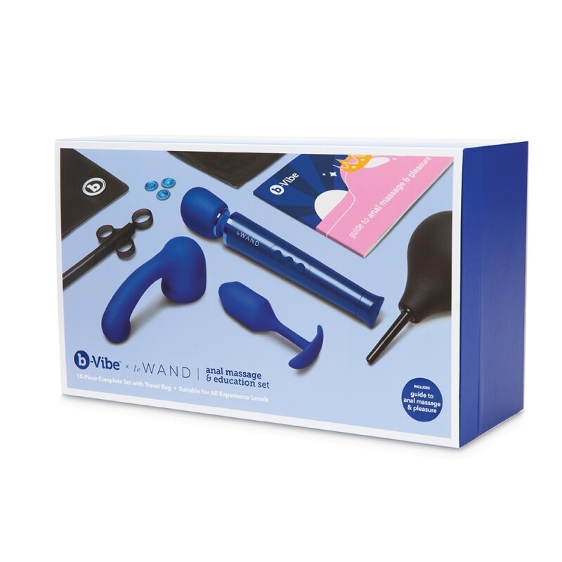Набір секс-іграшок b-Vibe Anal Massage And Education Set, синій, 9 предметів - Изображение 1
