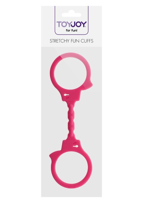 Наручники еластичні Toy Joy Stretchy Fun Cuffs рожеві, 25 х 6 см