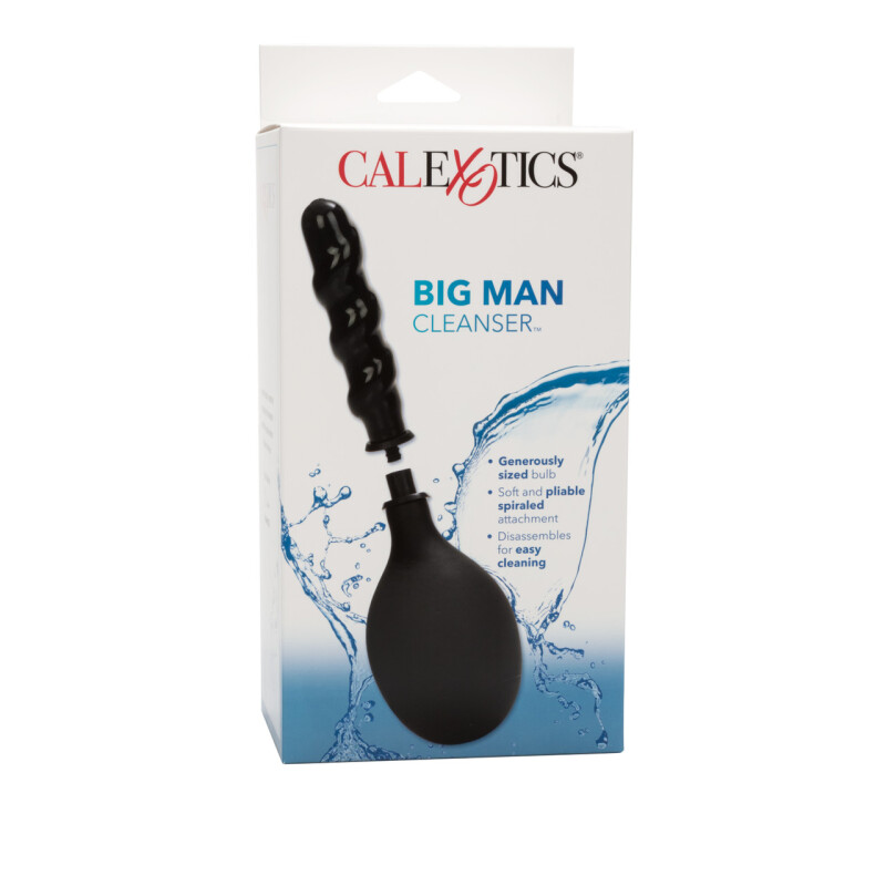 Анальний душ із рельєфною насадкою Big Man Cleanser CalExotics, чорний, 420 мл - Изображение 1
