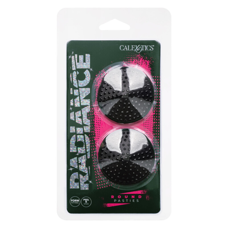 Пестиси на соски зі стразами Radiance CalExotics, самоклейні, чорні - Изображение 1