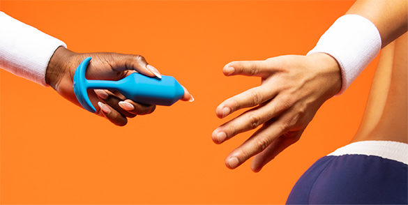 Анальний вібратор Vibe Snug Plug, силіконовий, блакитний, 13.8 х 3.7 см - Изображение 9
