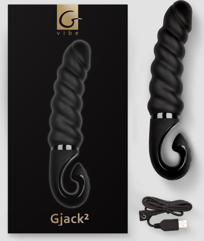 Вібратор рельєфний Gjack² Gvibe, чорний, 22 х 3.7 см - Зображення 5