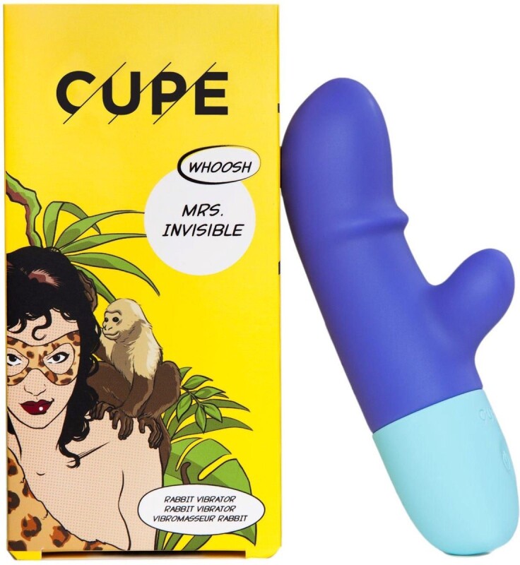 Вібратор-кролик Mrs. Invisible Cupe, силіконовий, фіолетовий, 14.4 х 3.3 см