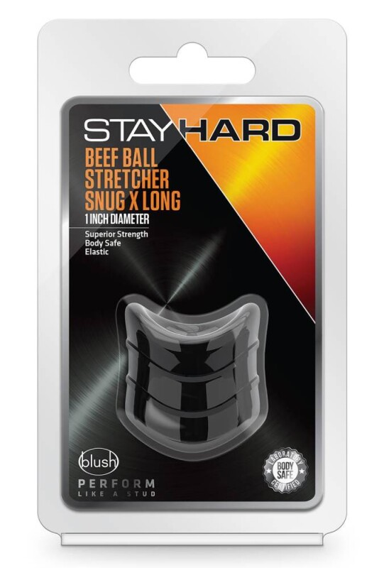 Насадка для мошонки Blush Stay Hard чорна, 3.8 х 2.5 см - Изображение 1