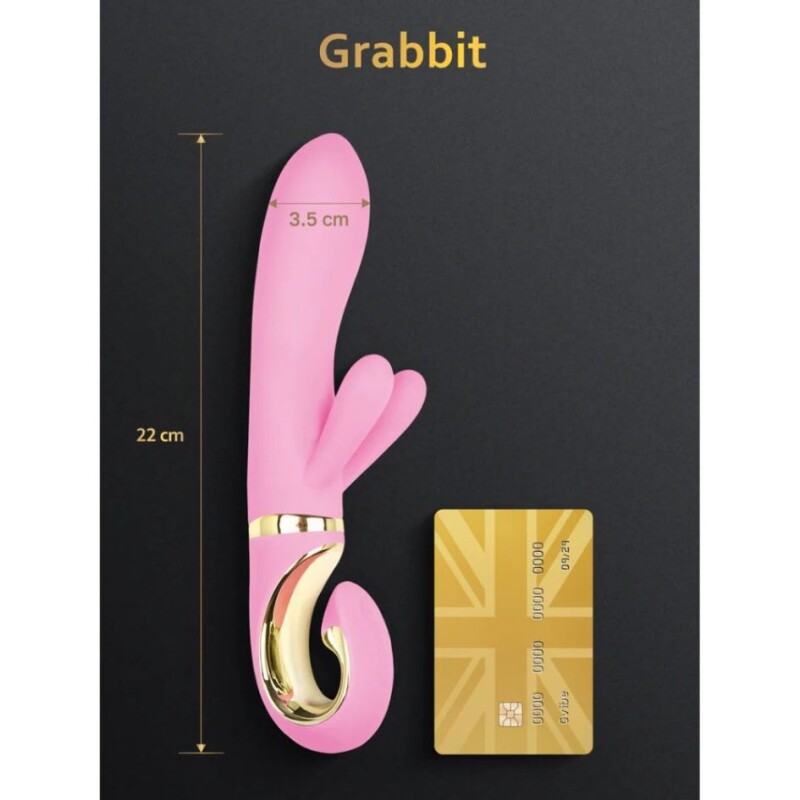 Вібратор-кролик G-Vibe з силікону, рожевий, 22 см х 3.5 см - Изображение 4