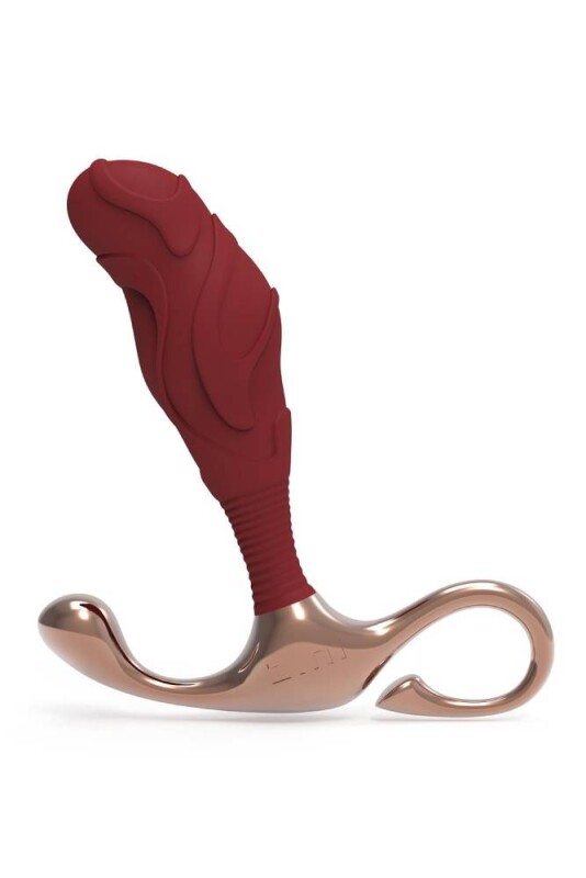 Масажер простати рельєфний, L, Zini Janus Lamp Iron бордовий, 11.9 х 3.3 см - Изображение 2