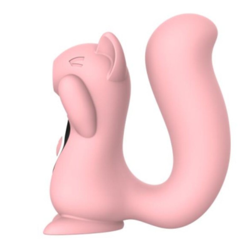 Вакуумний стимулятор клітора Sweet Em Sneaky Squirrel рожевий, з вібрацією, 10.5 х 8.9 см - Изображение 4