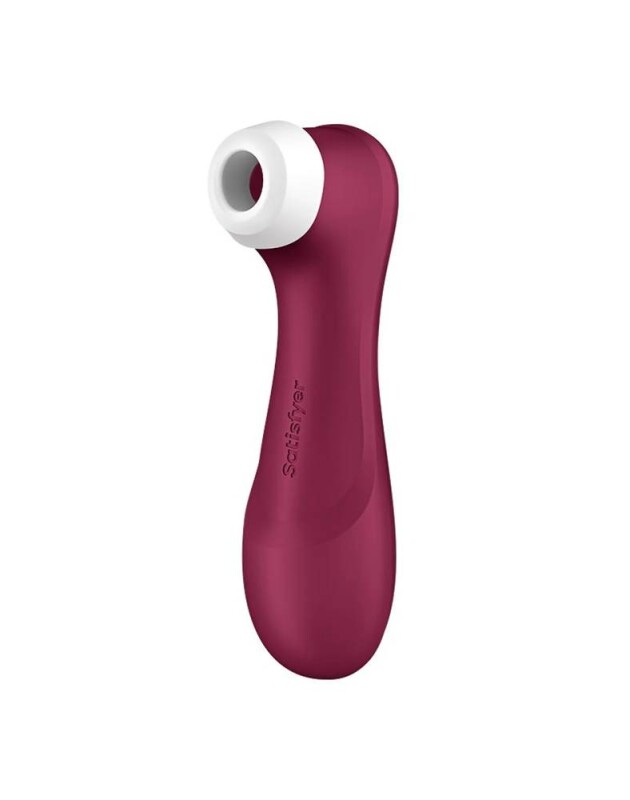 Вакуумний стимулятор клітора Satisfyer Pro 2 з вібрацією та додатком, бордовий, 16.4 х 6.5 см