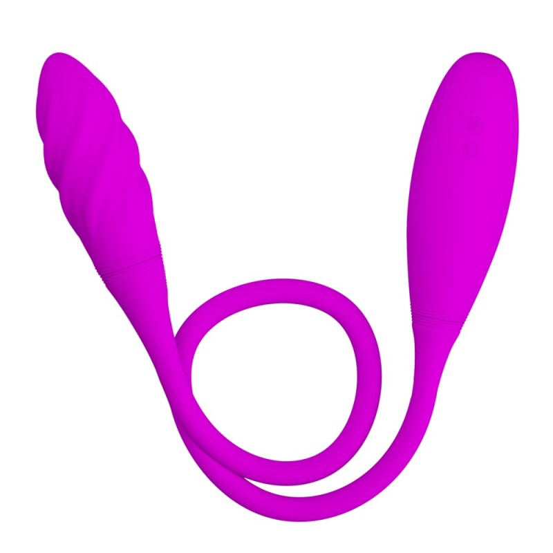 Подвійне віброяйце Pretty Love Snaky Vibe гнучке, фіолетове, 60 х 3 см - Зображення 1