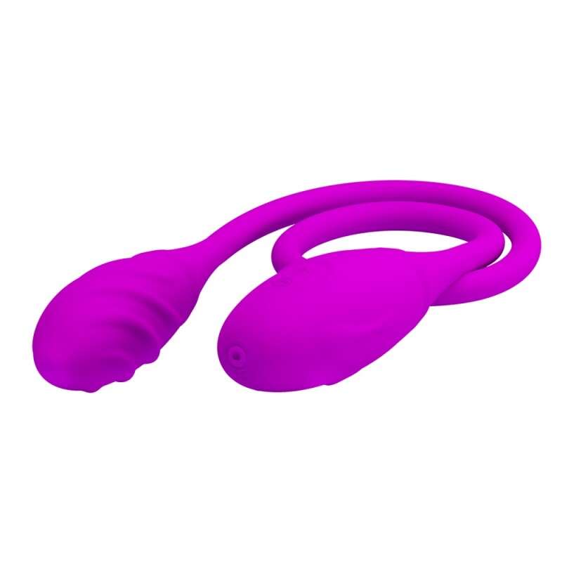 Подвійне віброяйце Pretty Love Snaky Vibe гнучке, фіолетове, 60 х 3 см - Зображення 3