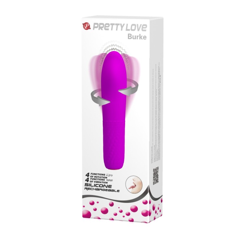 Вібратор з ротацією Pretty Love Burke, фіолетовий, 16 х 3.6 см - Зображення 8