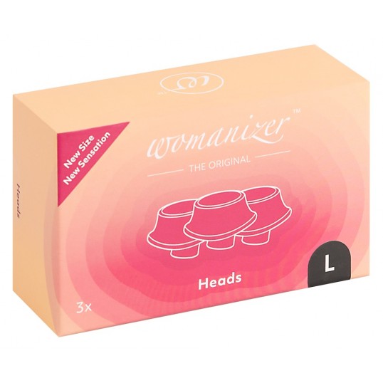Набір силіконових насадок на Womanizer Premium та Classic, чорні, розмір L - Зображення 1