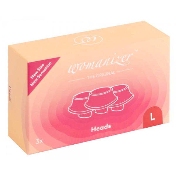 Набір насадок на Womanizer Premium, Eco, Classic, Liberty , Starlet 2, червоні, розмір L - Зображення 1