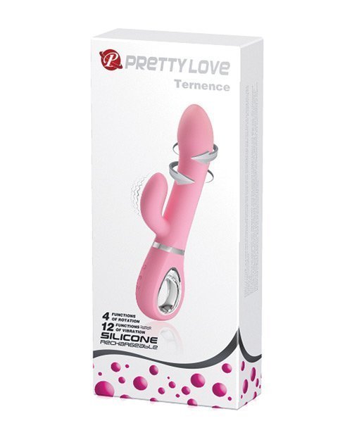 Вібратор-кролик Pretty Love Ternence, рожевий, 19.6 х 3.6 см - Зображення 1