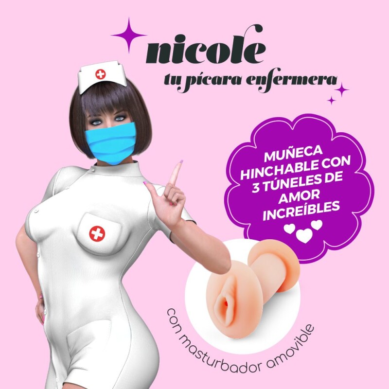 Секс-лялька Crushious Nicole зі знімним мастурбатором та 3 отворами, бежева, 155 см - Зображення 1