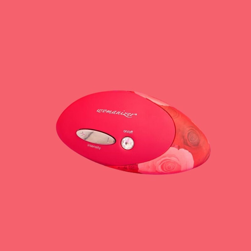 Кліторальний стимулятор Womanizer Pro W500 Red/Rose з квітковим принтом, червоний - Изображение 6